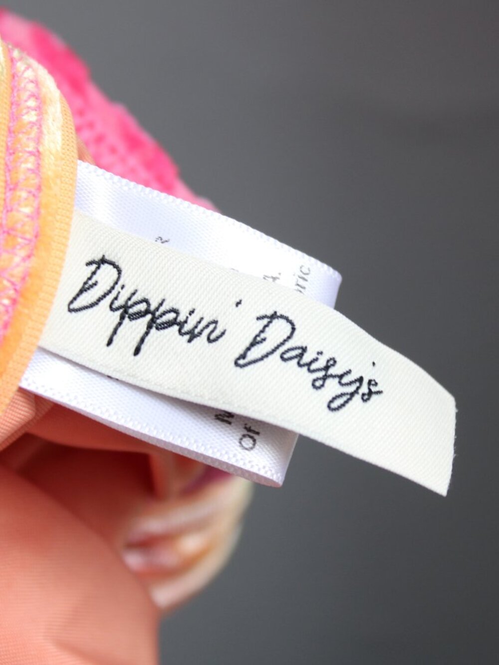 Dippin Daisys Pink Orange High-Rise Velvet Tie Dye Sunrise 2 Piece Bikini Small - Picture 7 of 15